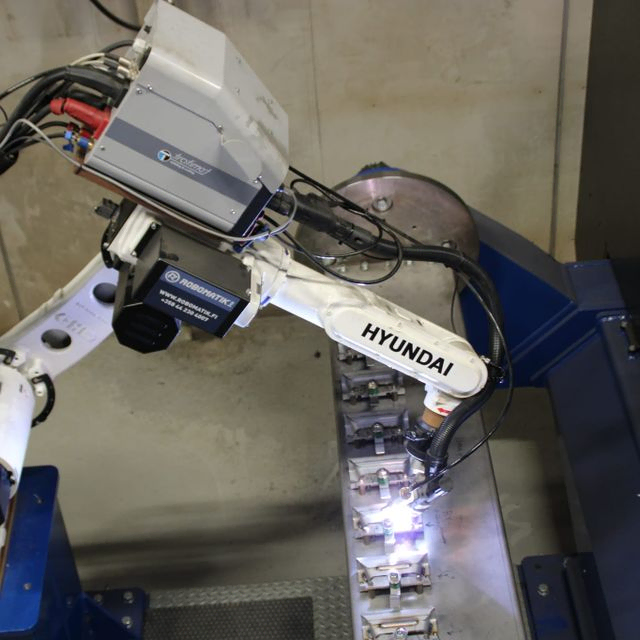 Tuotteiden valmistus robottihitsauksella